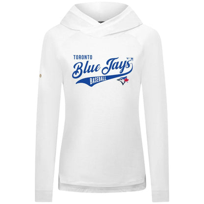 Toronto Blue Jays Levelwear Women's Slender Glide Raglan Hoodie - White
