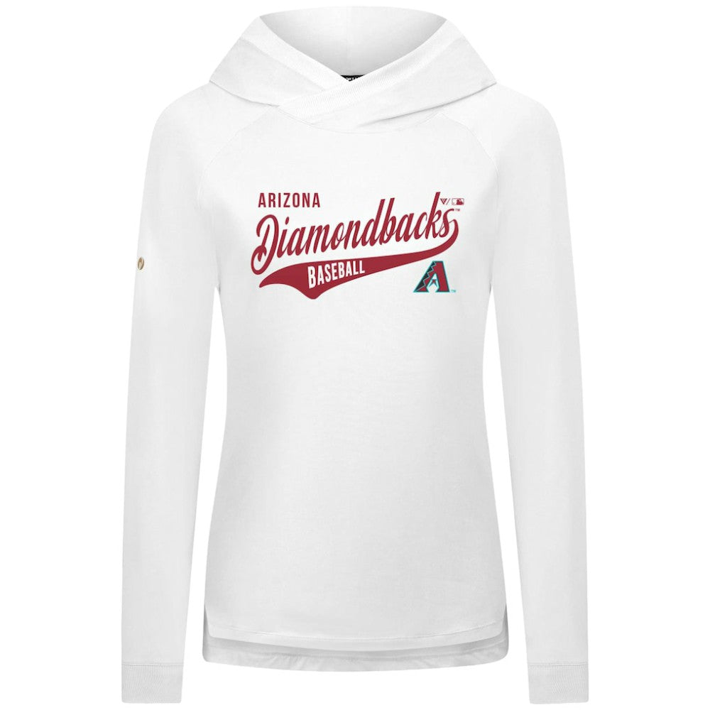 Arizona Diamondbacks Levelwear Women's Slender Glide Raglan Hoodie - White