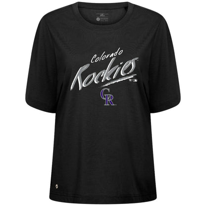 Colorado Rockies Levelwear Women's Bloom Sizzle T-Shirt - Black