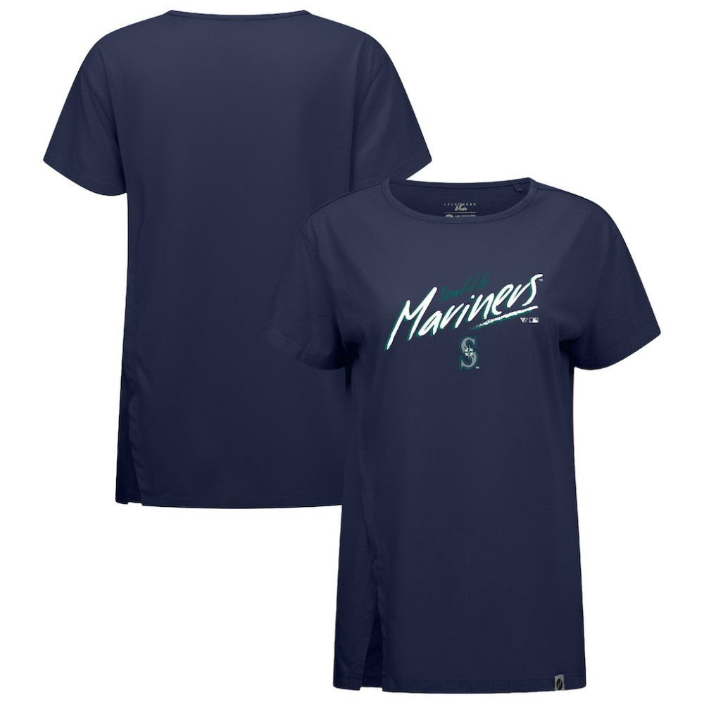 Seattle Mariners Levelwear Women's Influx Sizzle T-Shirt - Navy