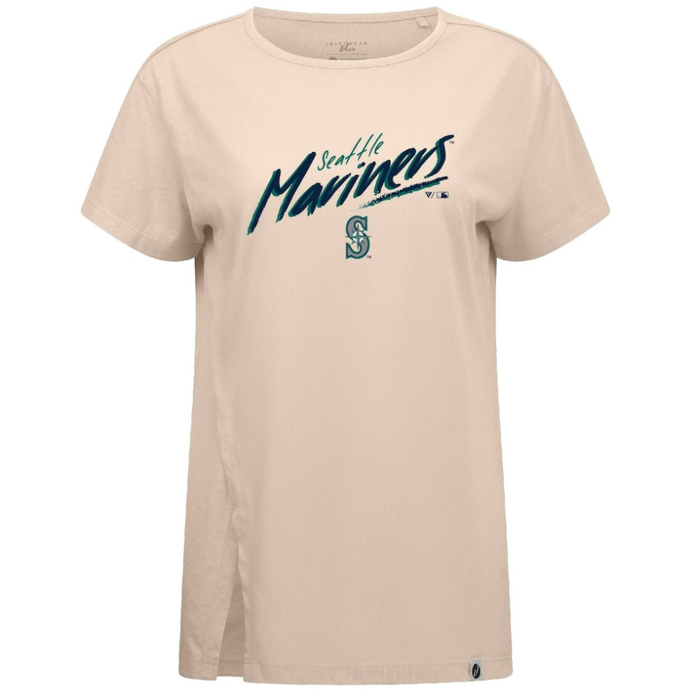 Seattle Mariners Levelwear Women's Influx Sizzle T-Shirt - Khaki
