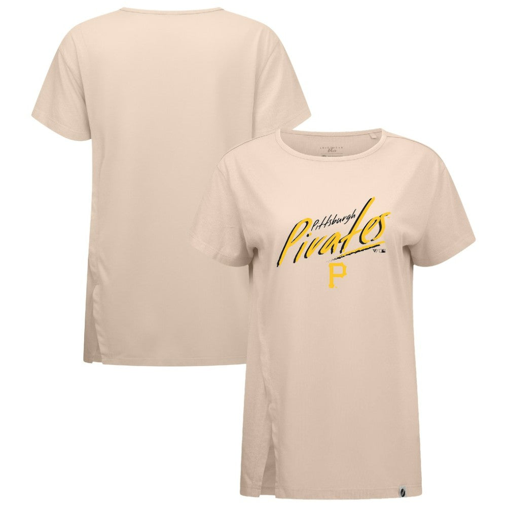 Pittsburgh Pirates Levelwear Women's Influx Sizzle T-Shirt - Khaki
