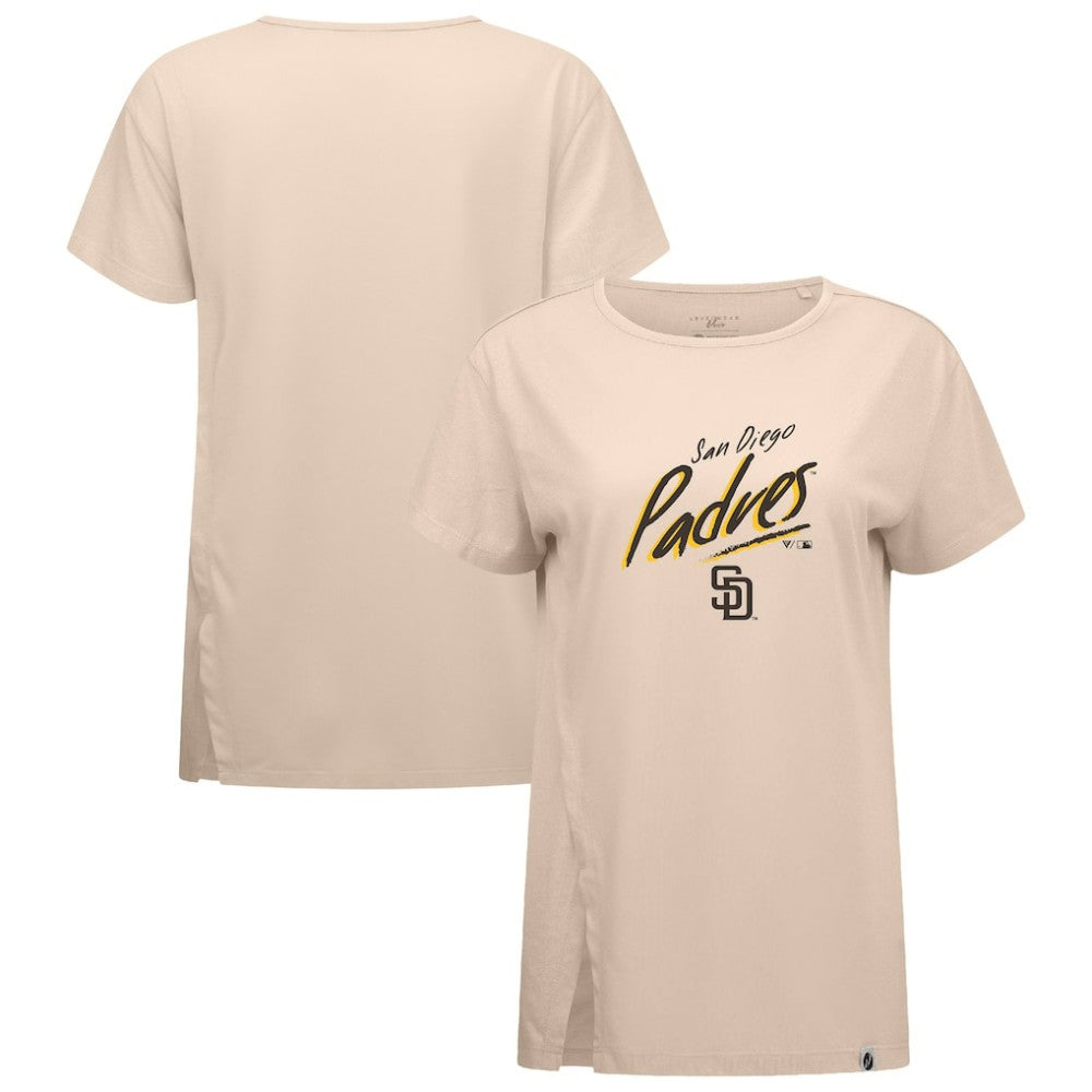 San Diego Padres Levelwear Women's Influx Sizzle T-Shirt - Khaki