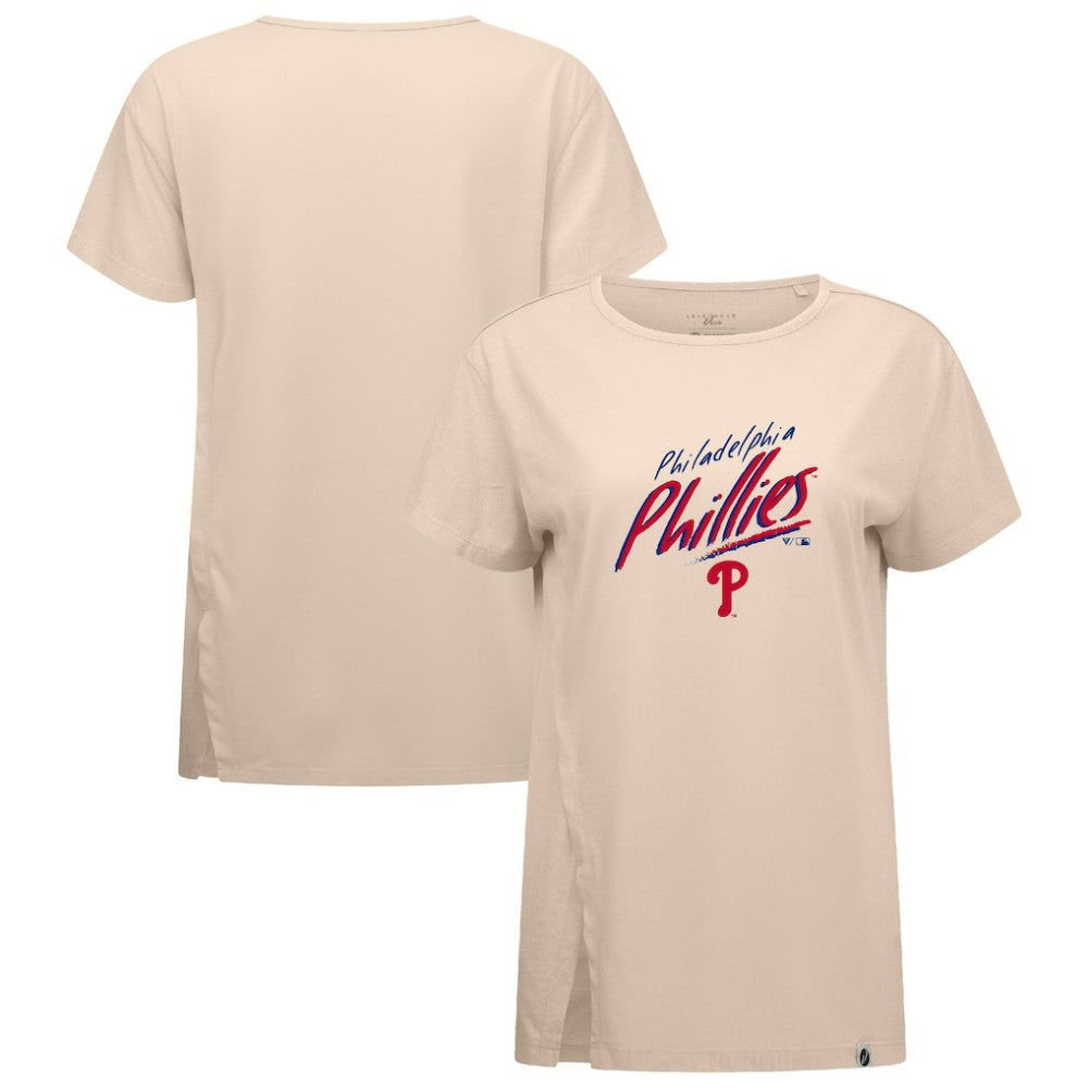 Philadelphia Phillies Levelwear Women's Influx Sizzle T-Shirt - Khaki