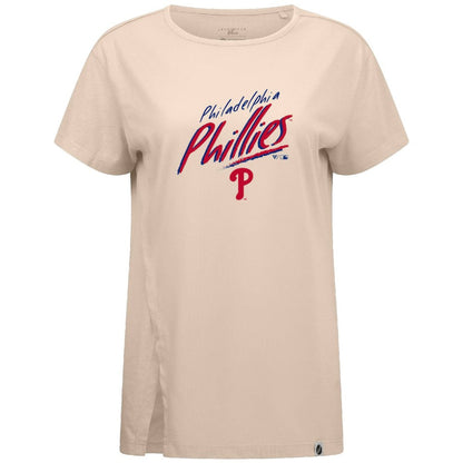 Philadelphia Phillies Levelwear Women's Influx Sizzle T-Shirt - Khaki