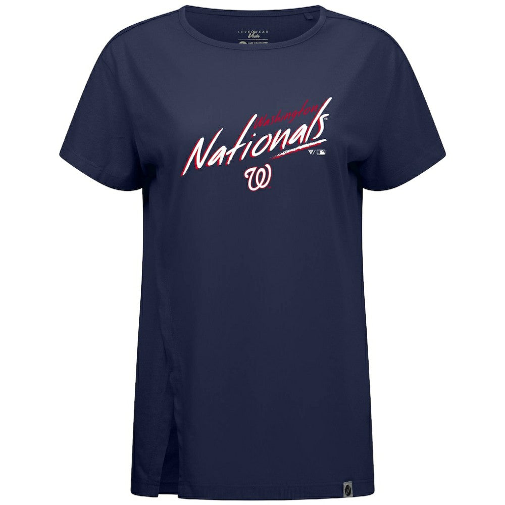 Washington Nationals Levelwear Women's Influx Sizzle T-Shirt - Navy