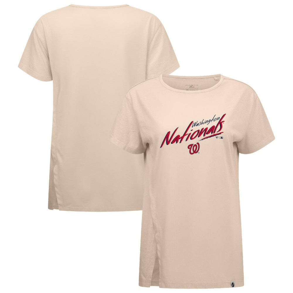 Washington Nationals Levelwear Women's Influx Sizzle T-Shirt - Khaki