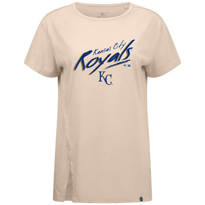 Kansas City Royals Levelwear Women's Influx Sizzle T-Shirt - Khaki