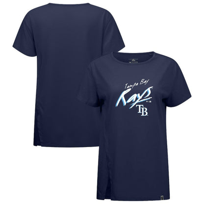 Tampa Bay Rays Levelwear Women's Influx Sizzle T-Shirt - Navy