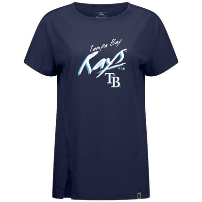 Tampa Bay Rays Levelwear Women's Influx Sizzle T-Shirt - Navy