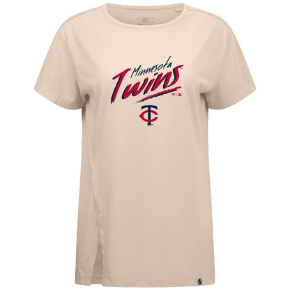 Minnesota Twins Levelwear Women's Influx Sizzle T-Shirt - Khaki
