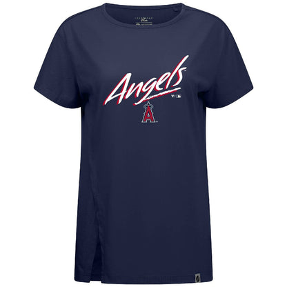 Los Angeles Angels Levelwear Women's Influx Sizzle T-Shirt - Navy