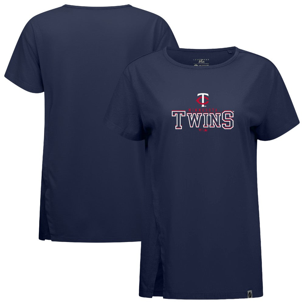 Minnesota Twins Levelwear Women's Influx Journey T-Shirt - Navy