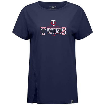 Minnesota Twins Levelwear Women's Influx Journey T-Shirt - Navy