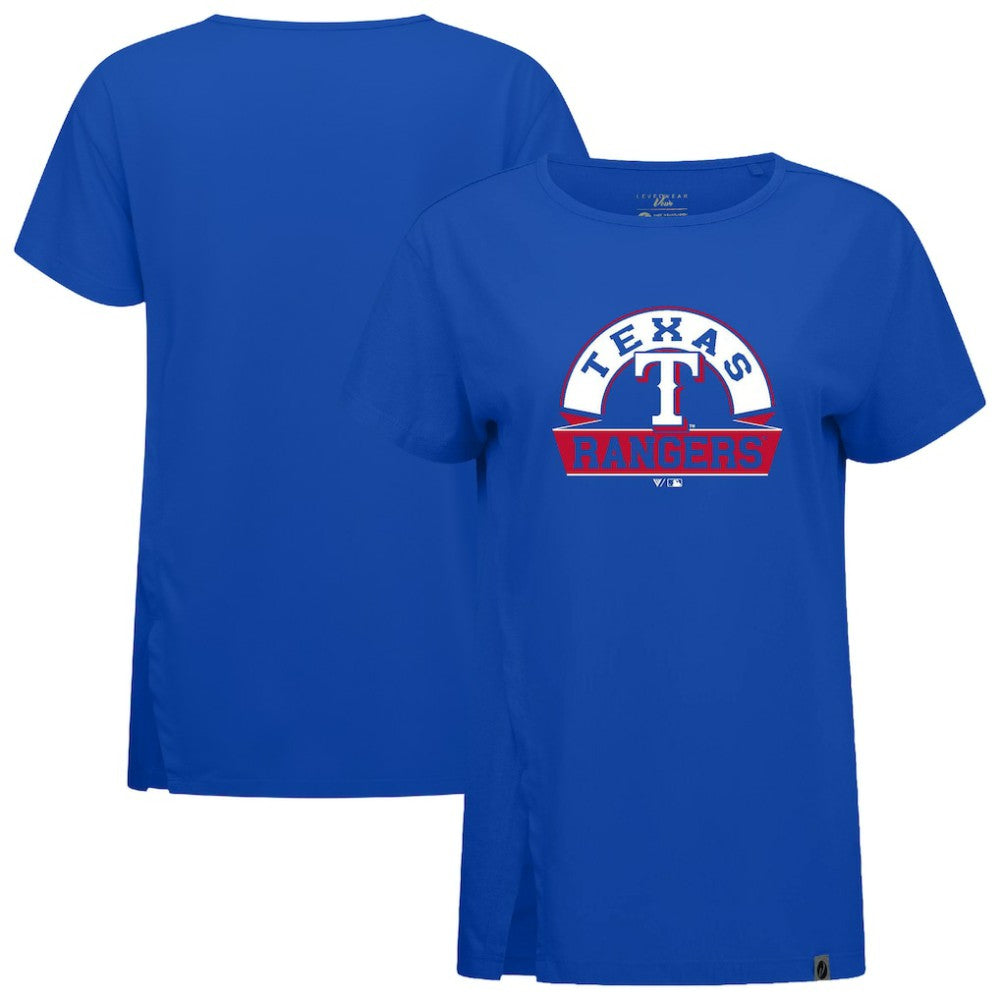 Texas Rangers Levelwear Women's Influx Banner Arch T-Shirt - Royal