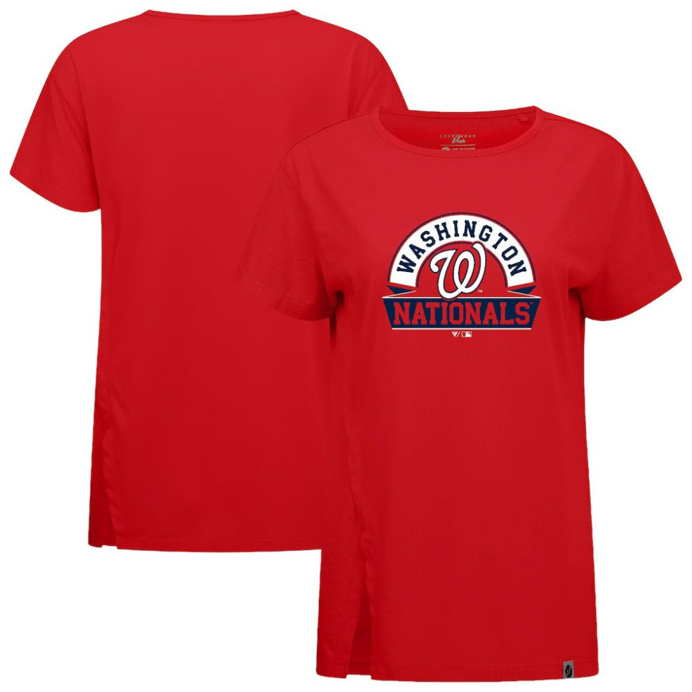 Washington Nationals Levelwear Women's Influx Banner Arch T-Shirt - Red