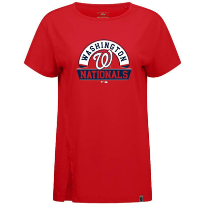Washington Nationals Levelwear Women's Influx Banner Arch T-Shirt - Red