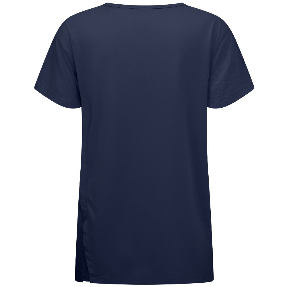 Milwaukee Brewers Levelwear Women's Influx Banner Arch T-Shirt - Navy
