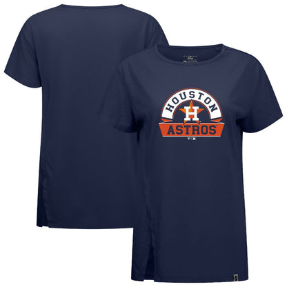 Houston Astros Levelwear Women's Influx Banner Arch T-Shirt - Navy