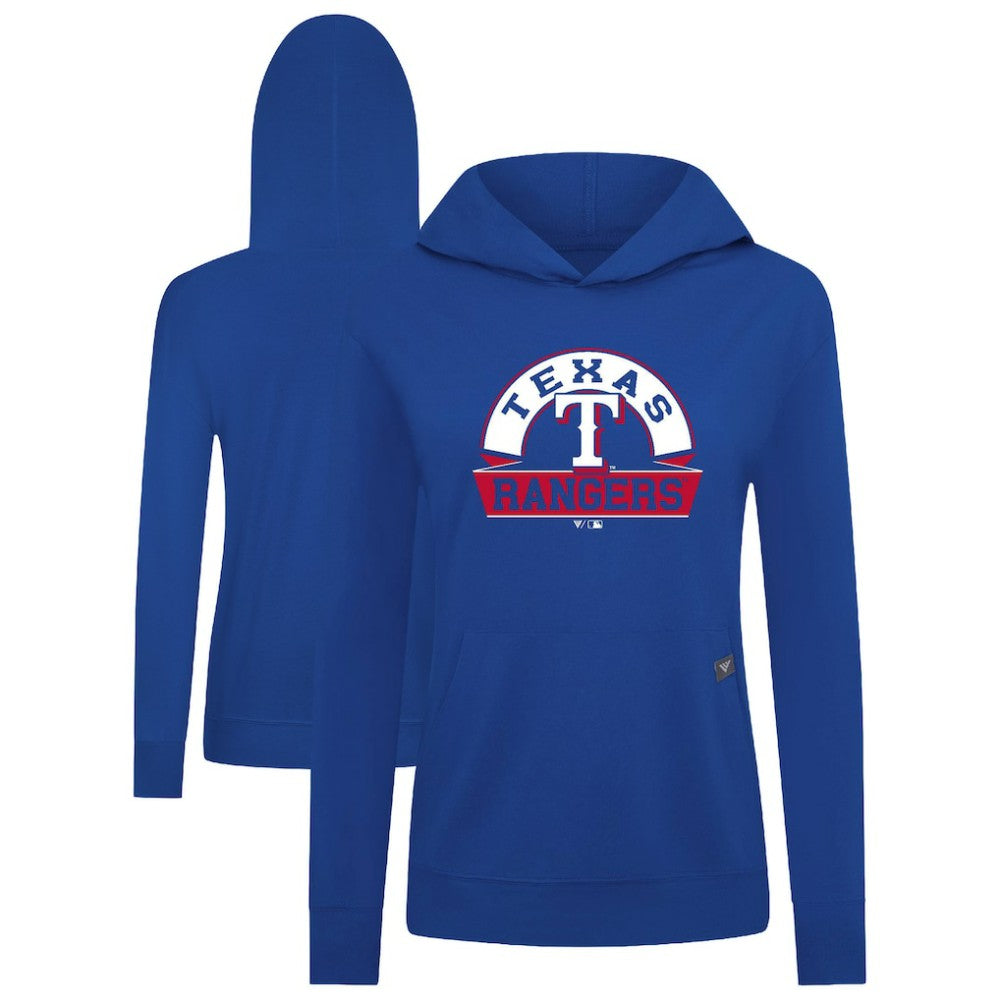 Texas Rangers Levelwear Women's Relay Banner Arch Long Sleeve T-Shirt Hoodie - Royal