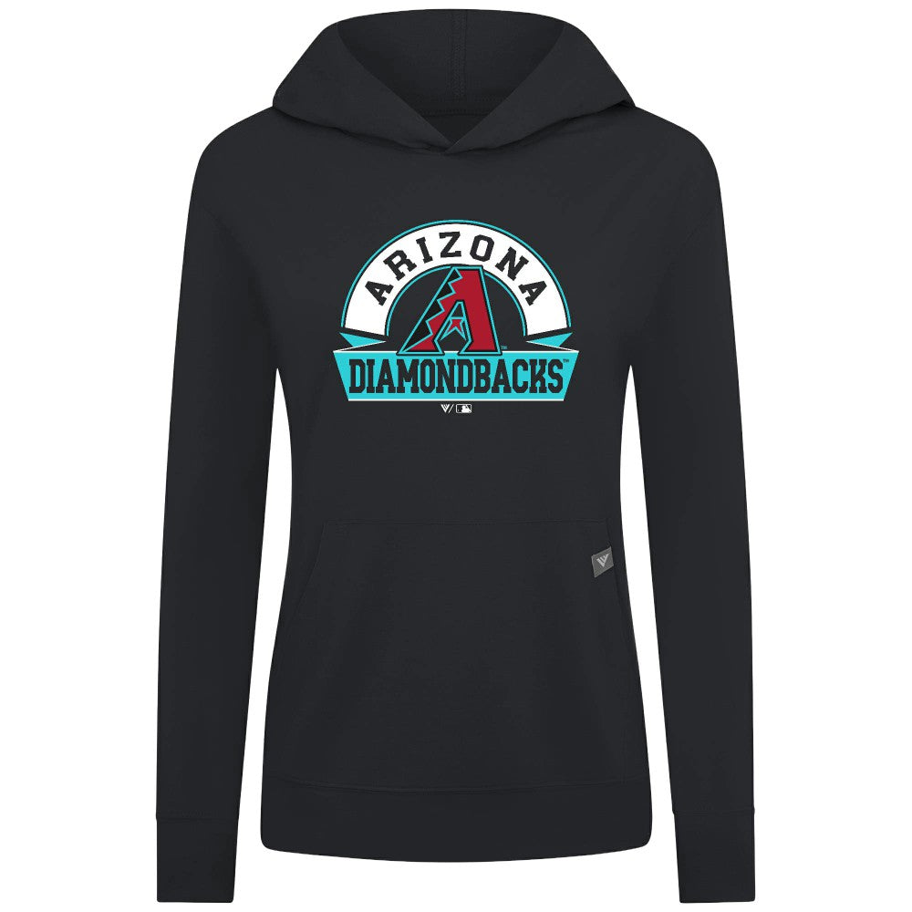Arizona Diamondbacks Levelwear Women's Relay Banner Arch Long Sleeve T-Shirt Hoodie - Black