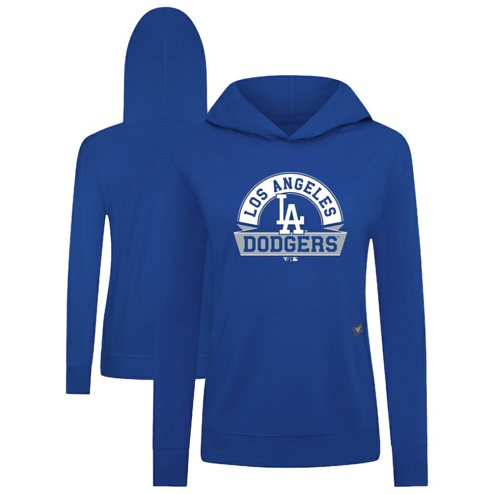 Los Angeles Dodgers Levelwear Women's Relay Banner Arch Long Sleeve T-Shirt Hoodie - Royal
