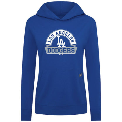 Los Angeles Dodgers Levelwear Women's Relay Banner Arch Long Sleeve T-Shirt Hoodie - Royal