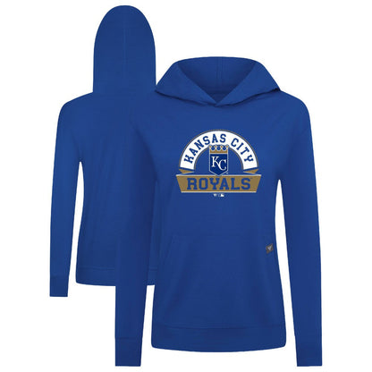Kansas City Royals Levelwear Women's Relay Banner Arch Long Sleeve T-Shirt Hoodie - Royal