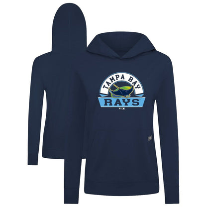 Tampa Bay Rays Levelwear Women's Relay Banner Arch Long Sleeve T-Shirt Hoodie - Navy