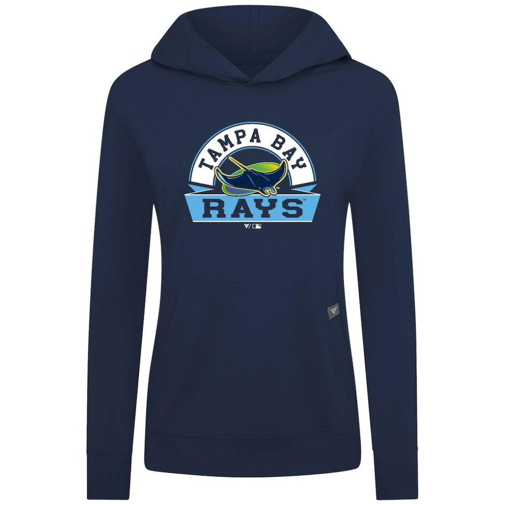 Tampa Bay Rays Levelwear Women's Relay Banner Arch Long Sleeve T-Shirt Hoodie - Navy