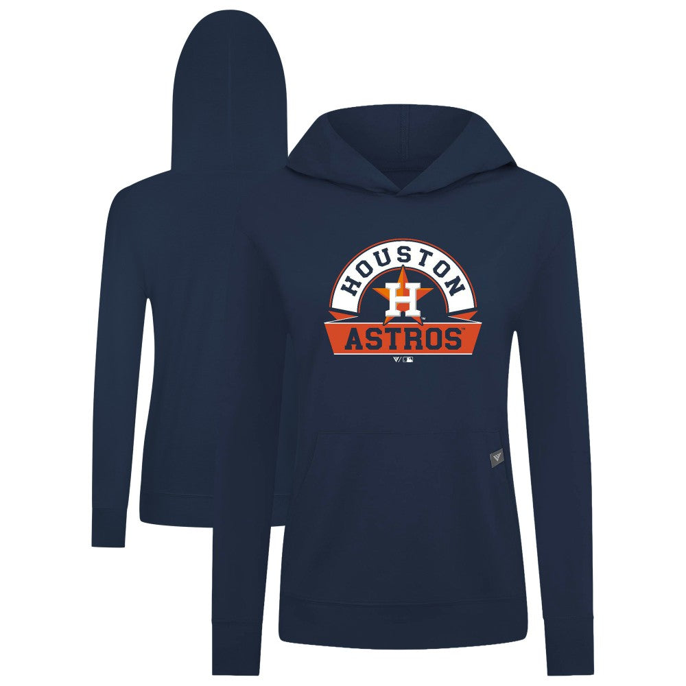 Houston Astros Levelwear Women's Relay Banner Arch Long Sleeve T-Shirt Hoodie - Navy