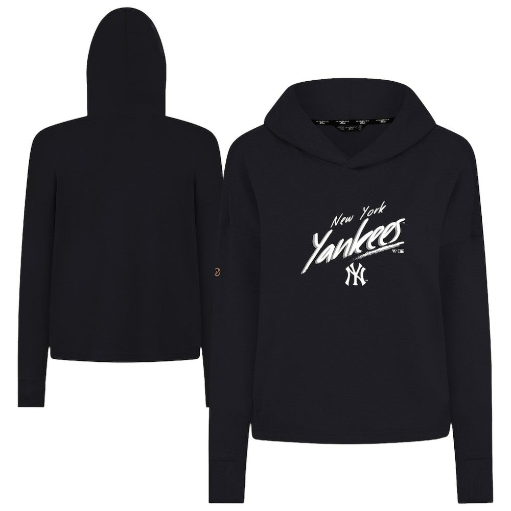 New York Yankees Levelwear Women's Sweet Sizzle Tri-Blend Hoodie - Black