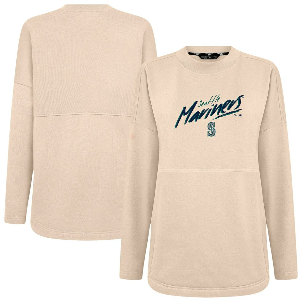 Seattle Mariners Levelwear Women's Oversized Beaudry Sizzle Top - Khaki
