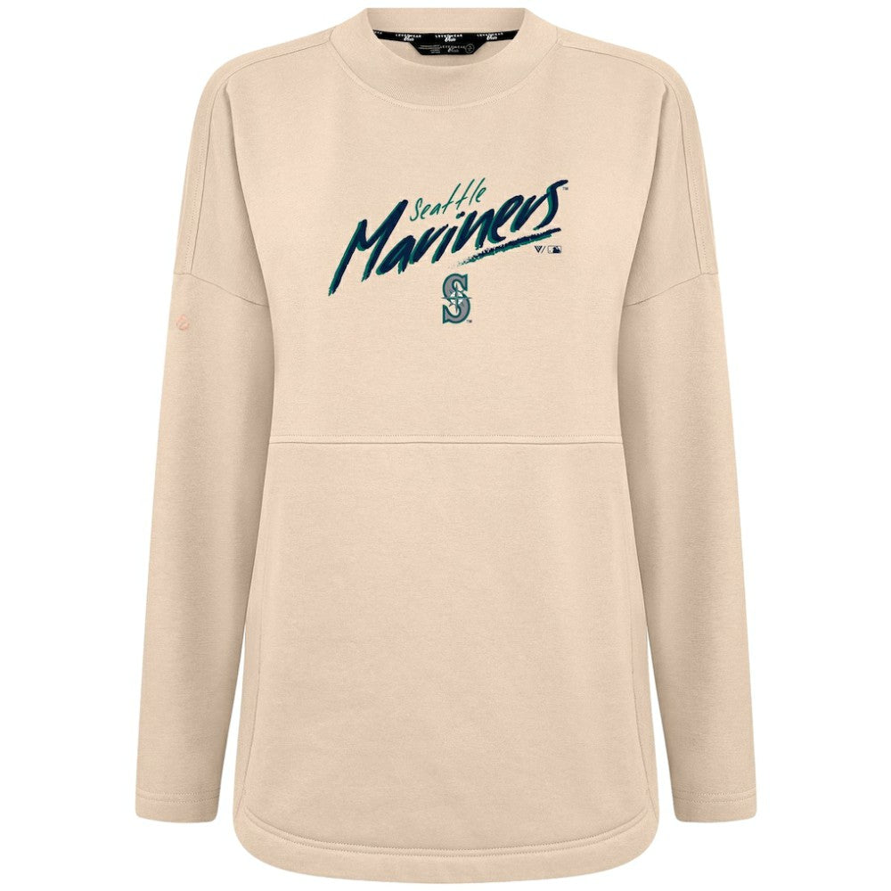 Seattle Mariners Levelwear Women's Oversized Beaudry Sizzle Top - Khaki