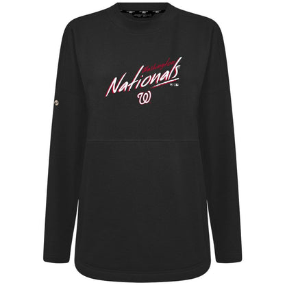 Washington Nationals Levelwear Women's Oversized Beaudry Sizzle Top - Black