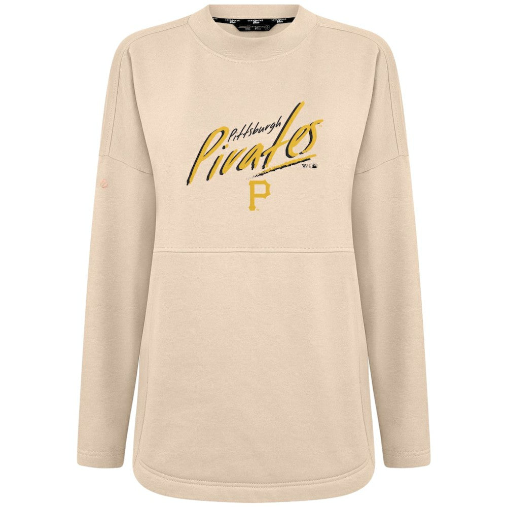 Pittsburgh Pirates Levelwear Women's Oversized Beaudry Sizzle Top - Khaki