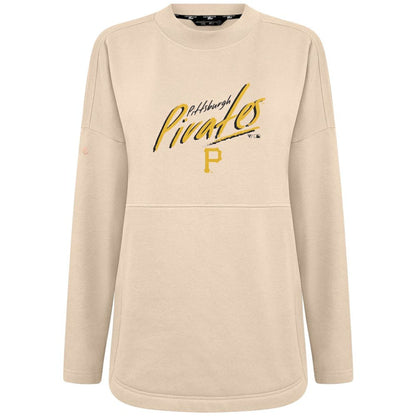 Pittsburgh Pirates Levelwear Women's Oversized Beaudry Sizzle Top - Khaki