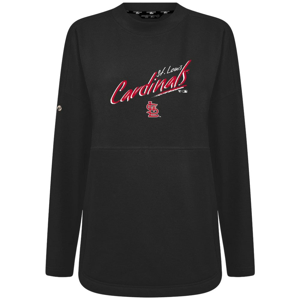 St. Louis Cardinals Levelwear Women's Oversized Beaudry Sizzle Top - Black