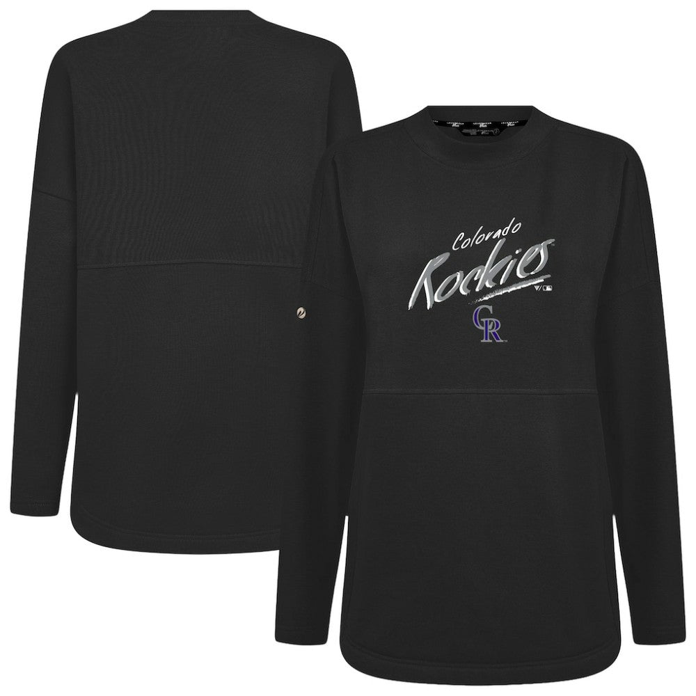 Colorado Rockies Levelwear Women's Oversized Beaudry Sizzle Top - Black