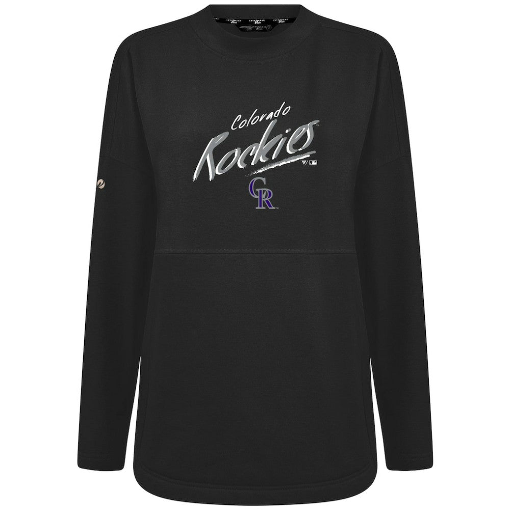 Colorado Rockies Levelwear Women's Oversized Beaudry Sizzle Top - Black