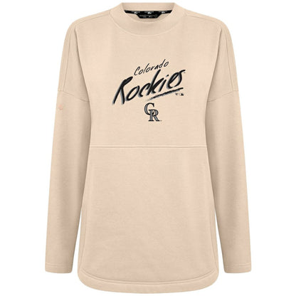 Colorado Rockies Levelwear Women's Oversized Beaudry Sizzle Top - Khaki