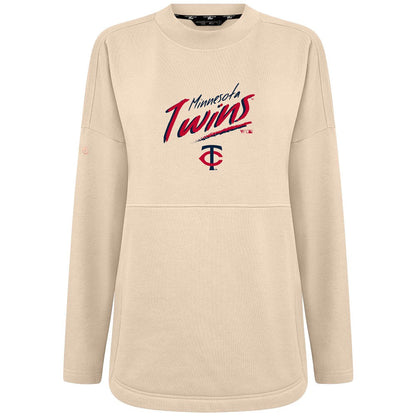 Minnesota Twins Levelwear Women's Oversized Beaudry Sizzle Top - Khaki