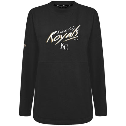 Kansas City Royals Levelwear Women's Oversized Beaudry Sizzle Top - Black