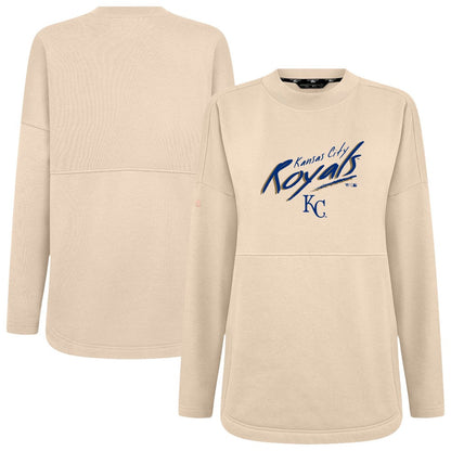 Kansas City Royals Levelwear Women's Oversized Beaudry Sizzle Top - Khaki