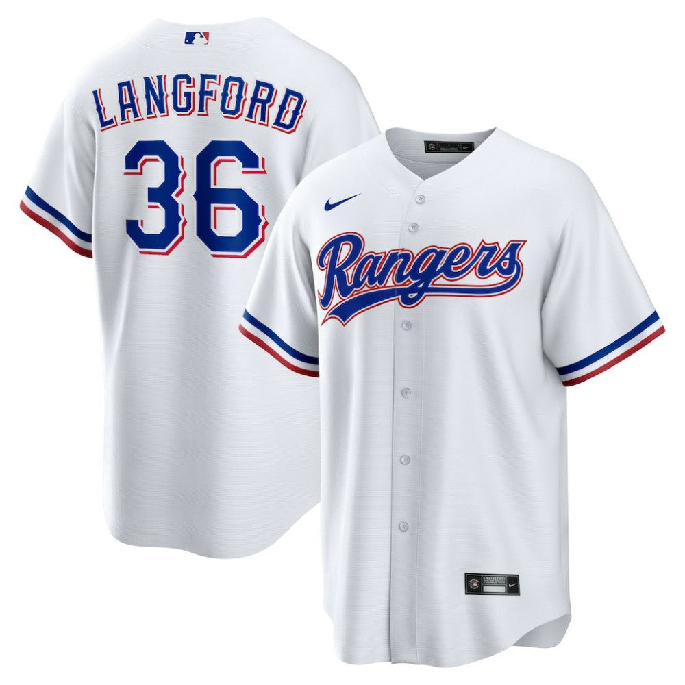 Wyatt Langford Texas Rangers  Youth Home Replica Jersey - White | Nike