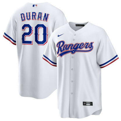 Ezequiel Duran Texas Rangers  Youth Home Replica Jersey - White | Nike