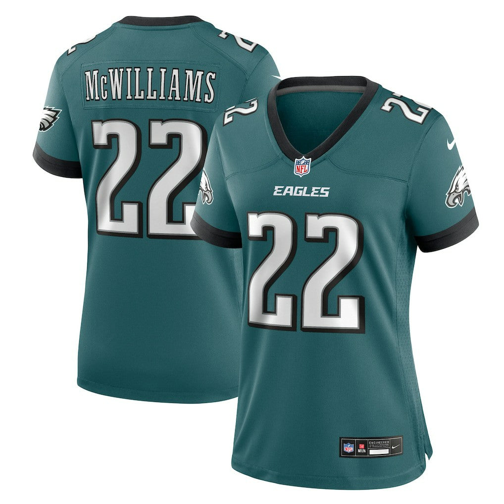 Mac McWilliams Philadelphia Eagles Women's Team Game Jersey - Midnight Green | Nike on sale