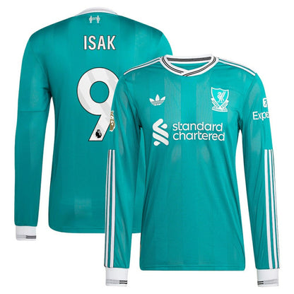 Alexander Isak Liverpool 2025/26 Third Long Sleeve Player Jersey - Green | Adidas sale