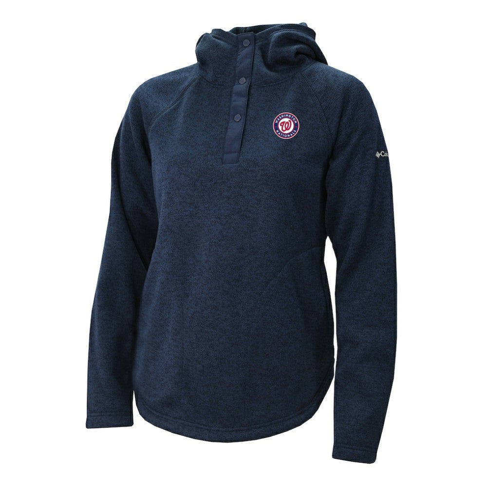 Washington Nationals Women's Half-Snap Pullover Hoodie - Navy | Columbia