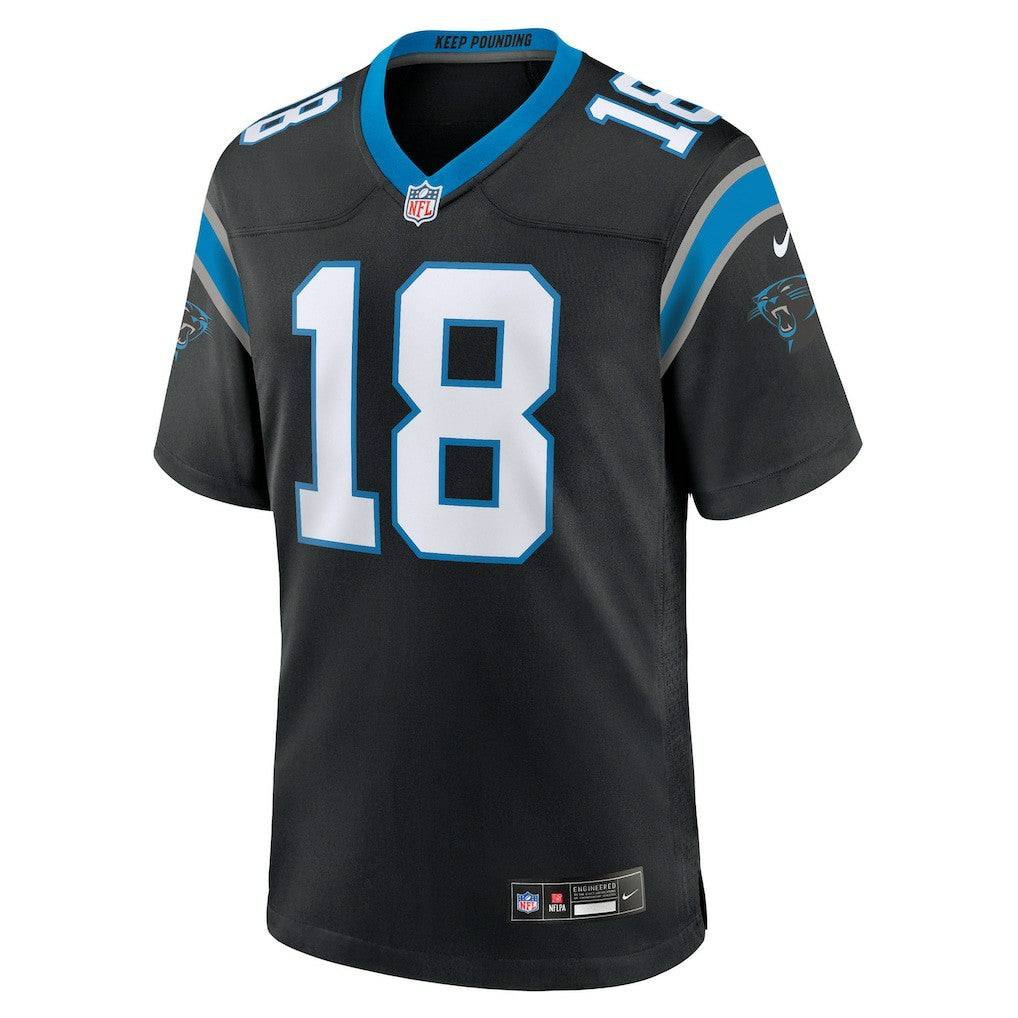 Jalen Coker Carolina Panthers Team Game Jersey - Black | Nike outlet